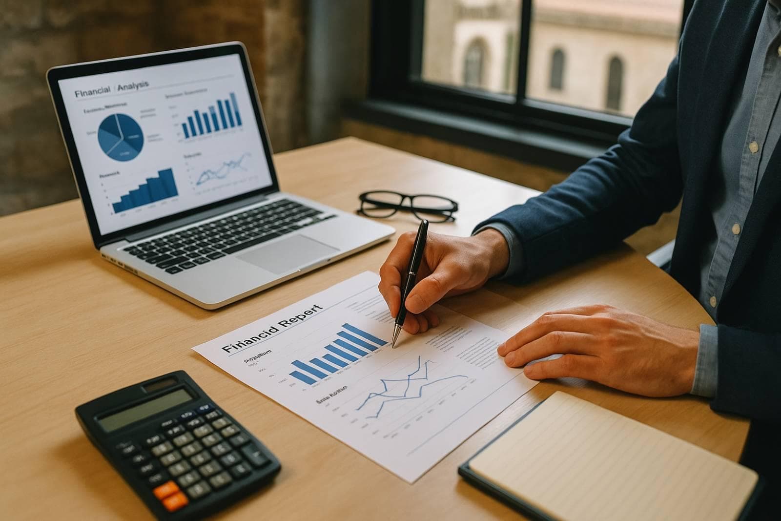 Financial reports and accounts being reviewed